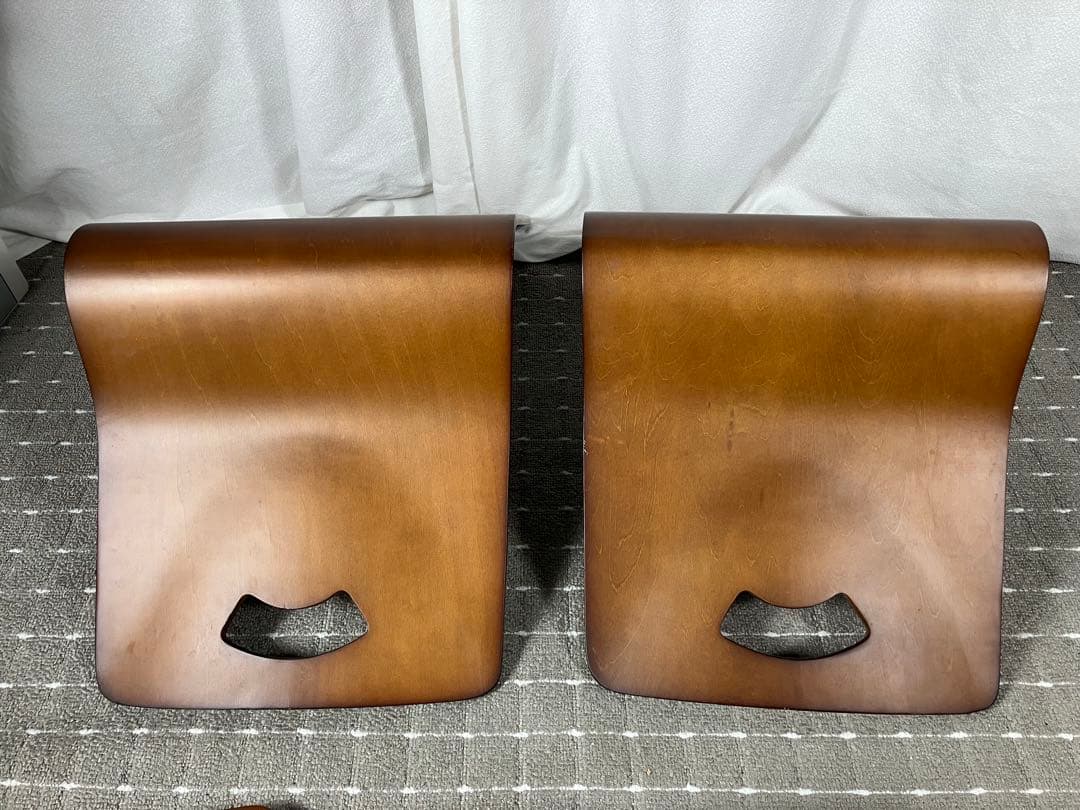 不二貿易　木製 座椅子 4脚セット 天然木 曲木 和モダン