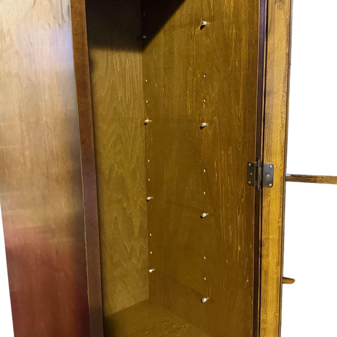 HR636 【美品】希少デザインkarimoku コロニアルスリムカップボード