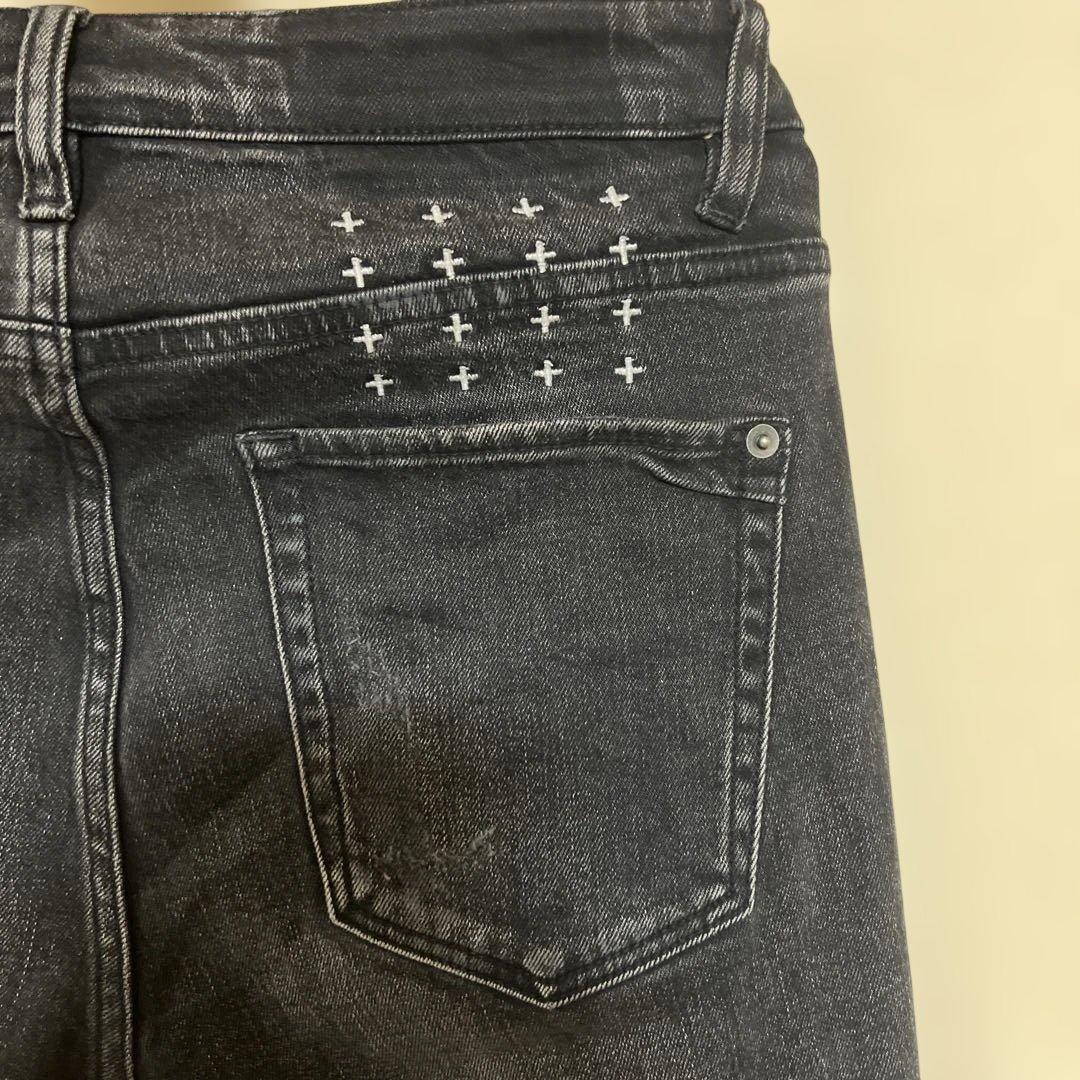 Ksubi スビ ブラック ダメージ デニム パンツ スキニー