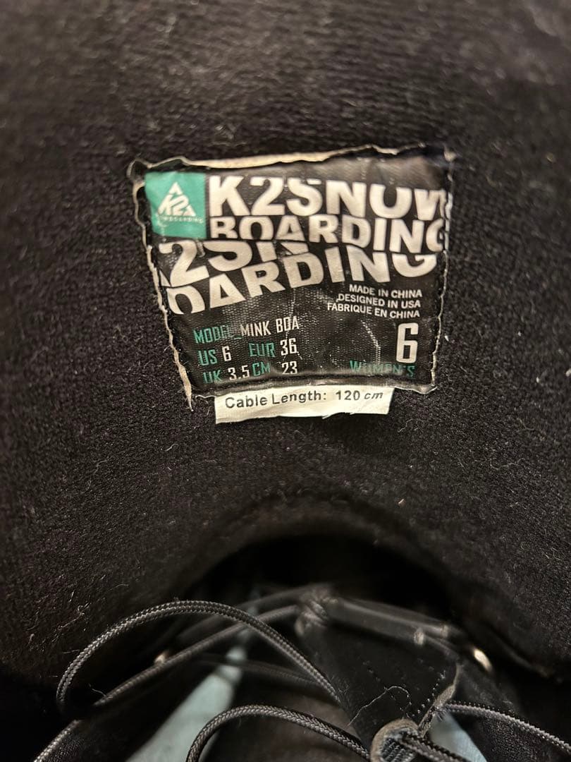 K2 女性用スノーボードブーツ ブラック