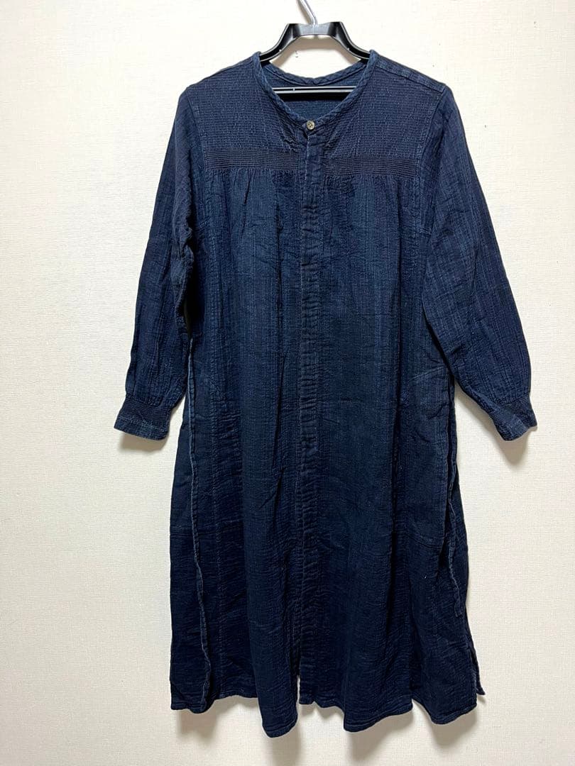 希少Plantationプランテーションインディゴ羽織りワンピース◯