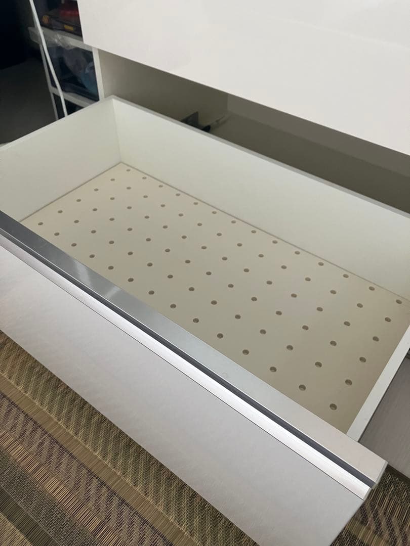 《送料込み》Pamouna パモウナ 120ホワイト食器棚 引き出し付き