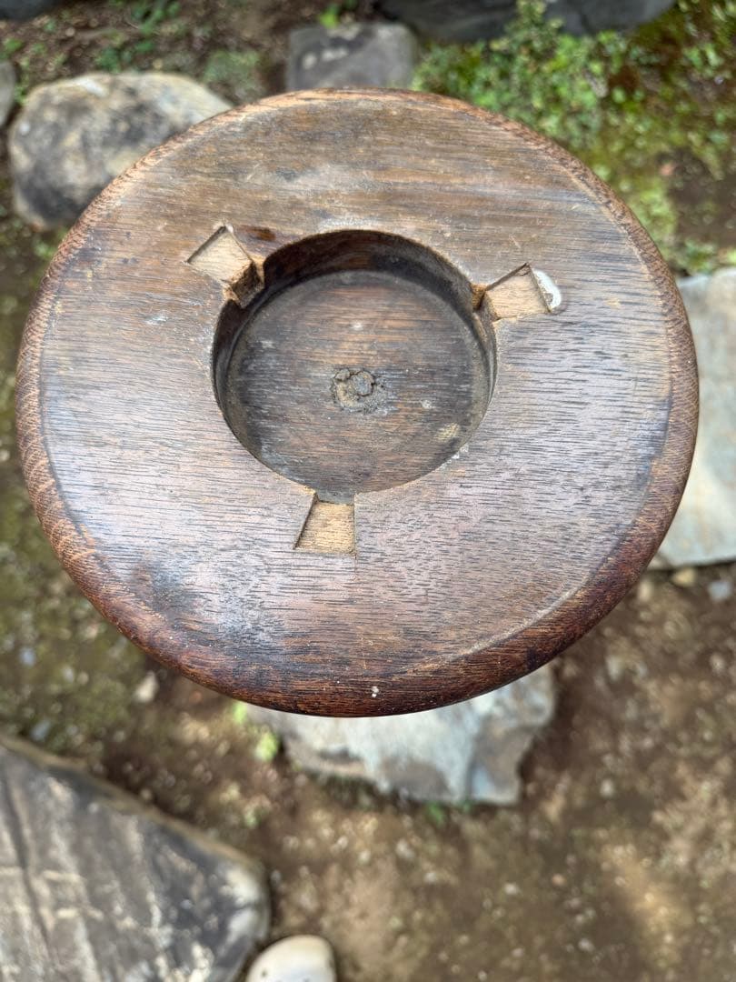 木製灰皿スタンド 昭和レトロ
