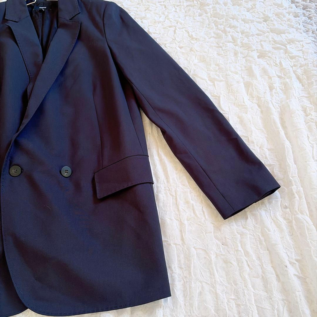 【セオリー】極美品✨ダブルブレストジャケット ストレッチ メリノウール