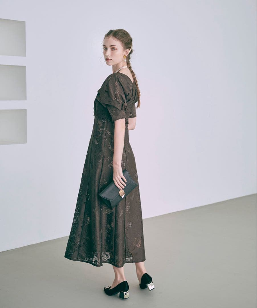 Dorry Doll ジャガード セット ドレス ブラウン