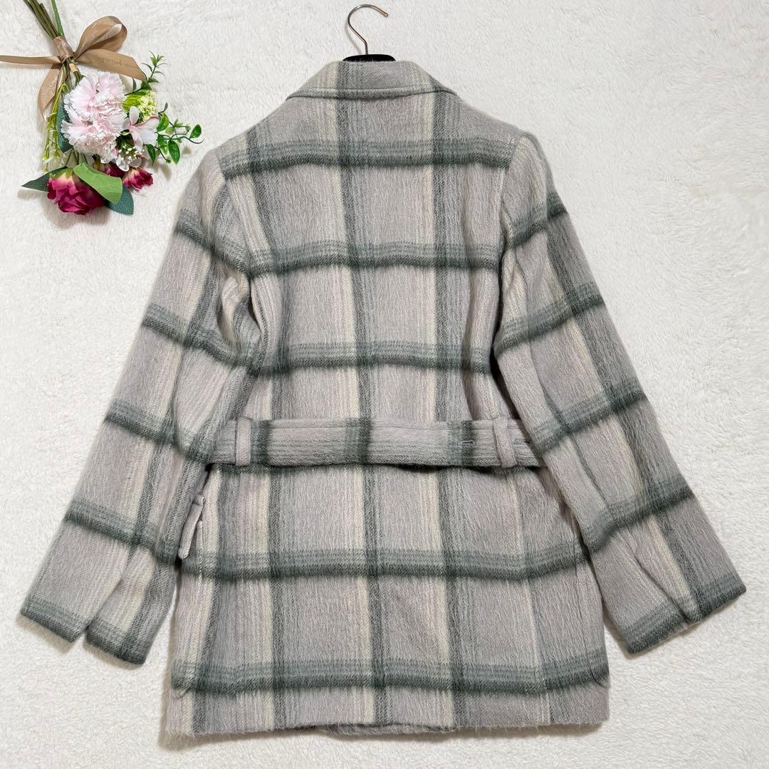美品✨　AURALEE　シャギーチェックジャケット　白石麻衣さん　アルパカ　M
