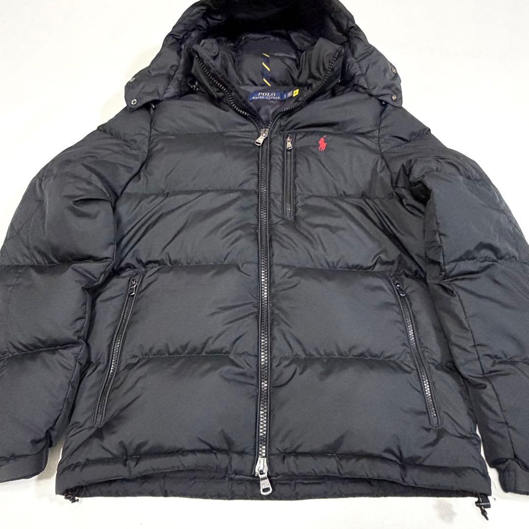 ポロラルフローレン ダウンジャケット ポニー フード 近年モデル ブラック S