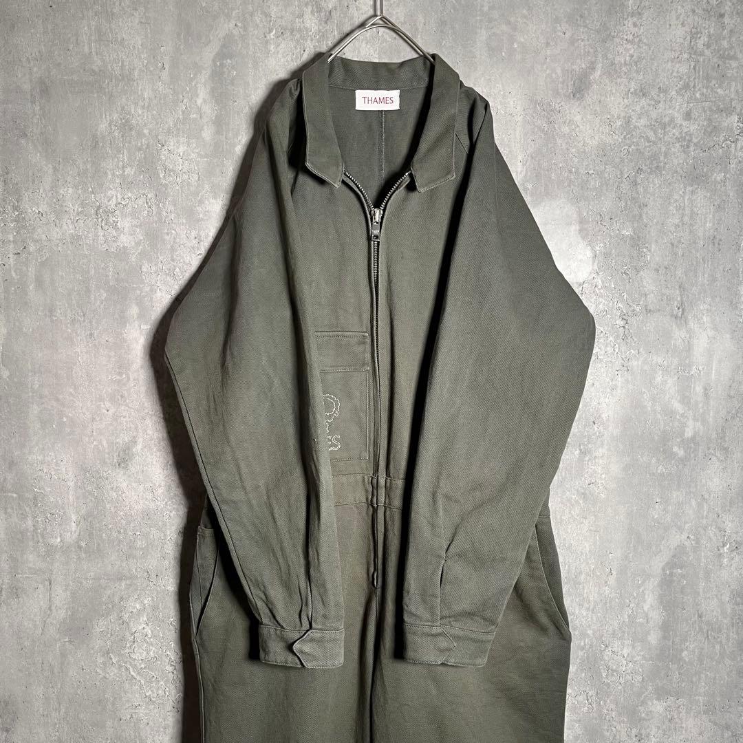 希少⭐️ THAMES MMXX. テムズ つなぎ オールインワン L オリーブ