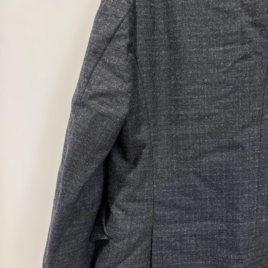 カノニコ ダブルジャケット セットアップ チェック グレー Super100