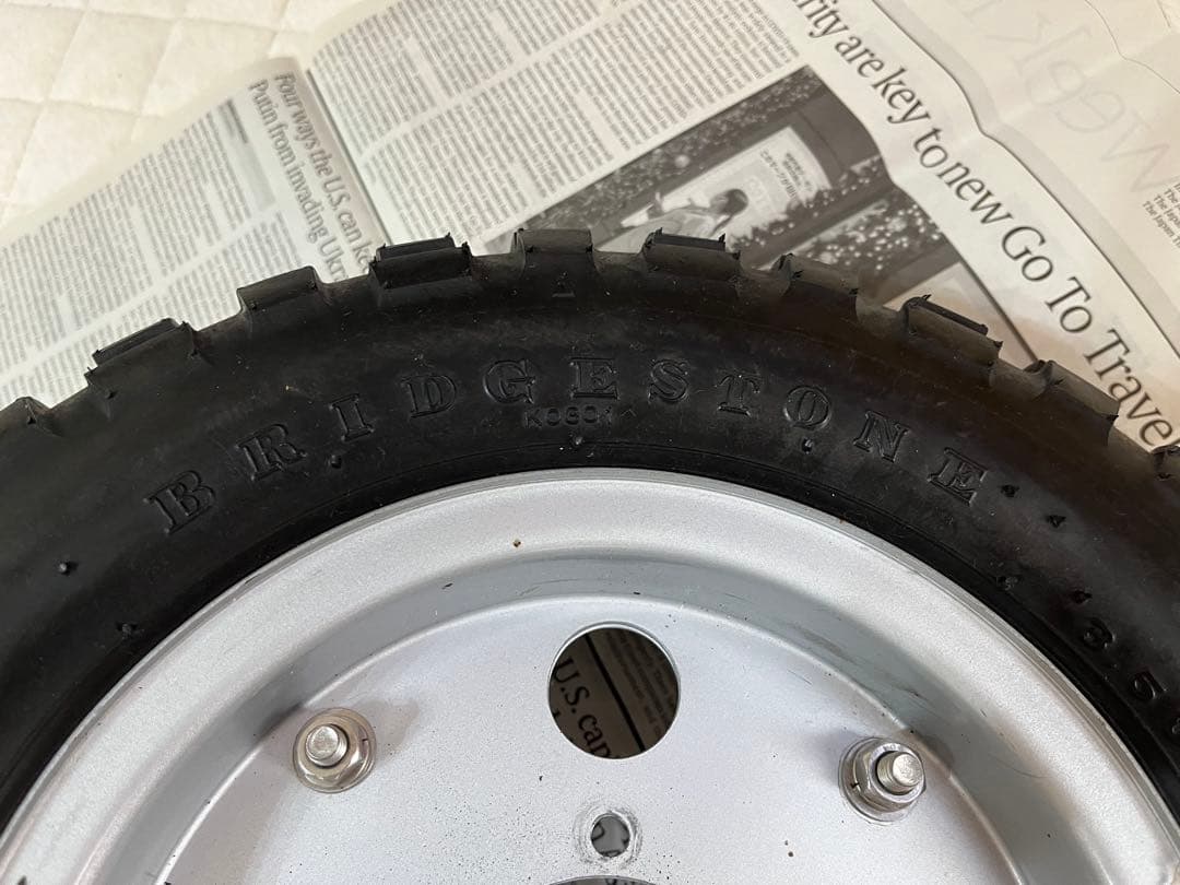 モンキー 純正タイヤ ホイール 3.50-8 インチ　ブリヂストンブロックタイヤ