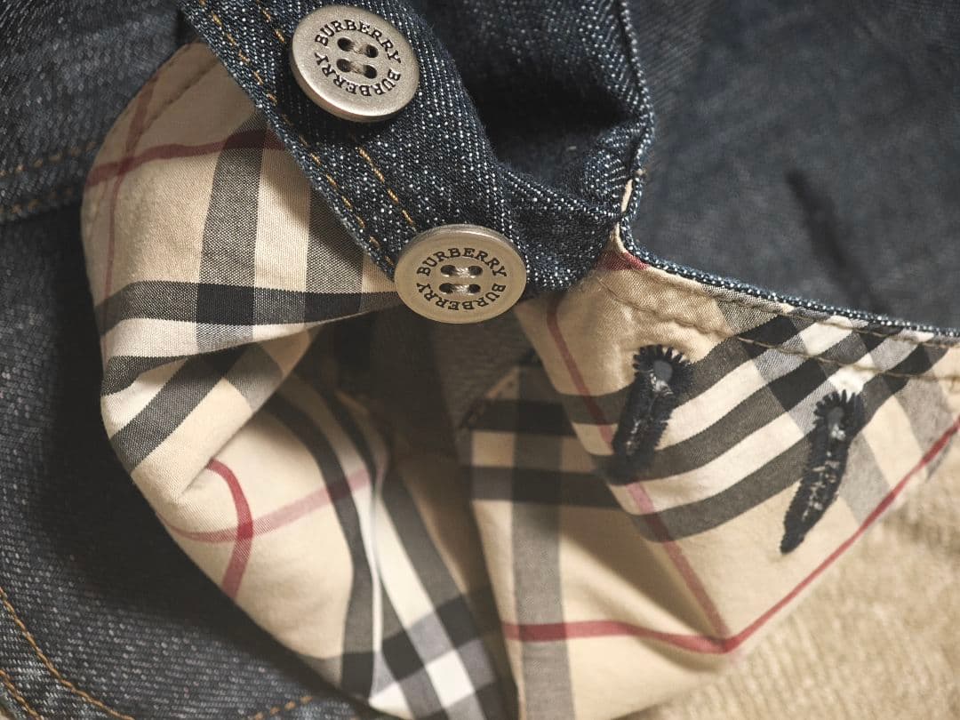 バーバリー デニムジャケット 42サイズ ノバチェック