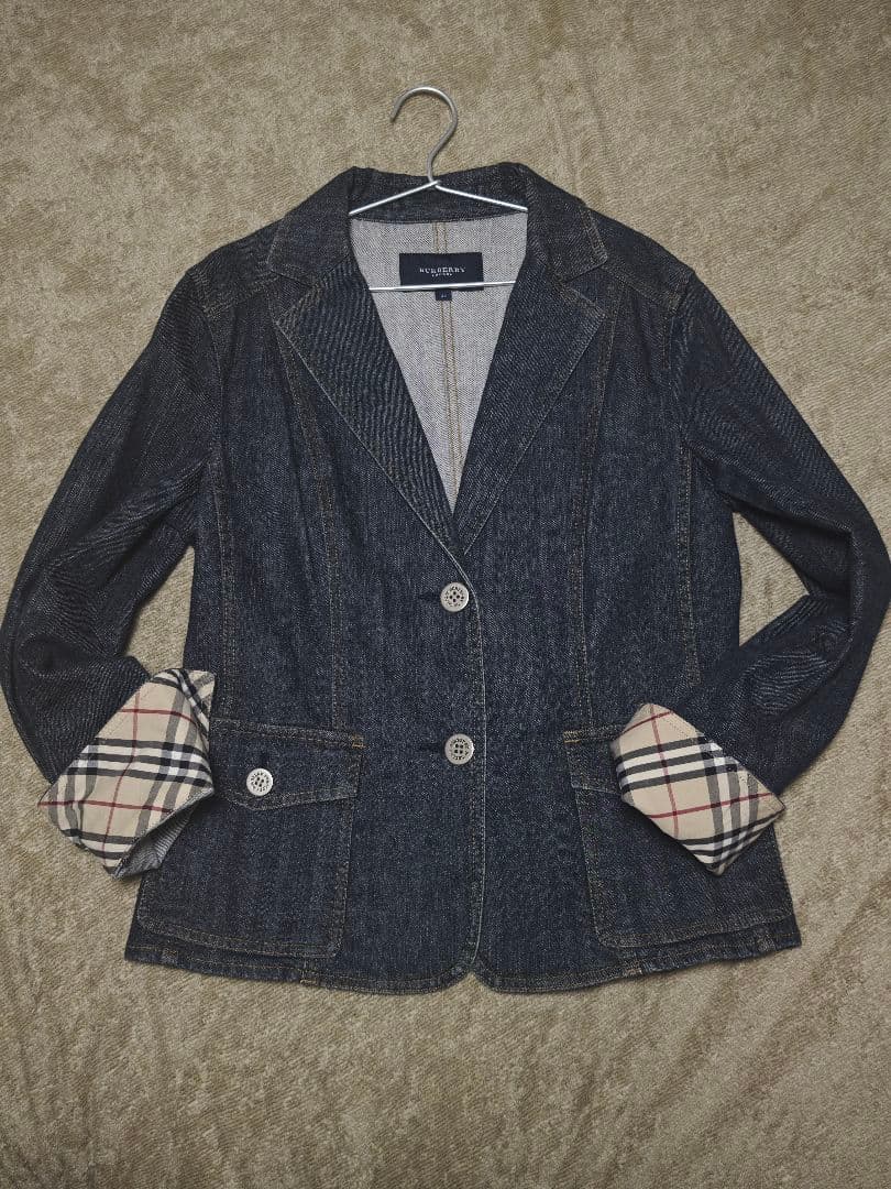バーバリー デニムジャケット 42サイズ ノバチェック