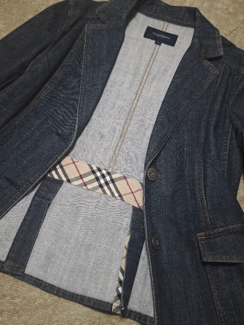バーバリー デニムジャケット 42サイズ ノバチェック