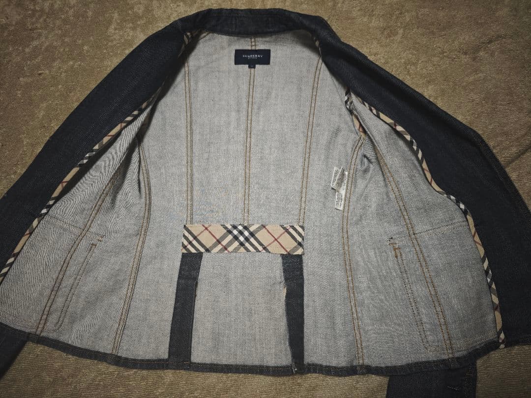 バーバリー デニムジャケット 42サイズ ノバチェック