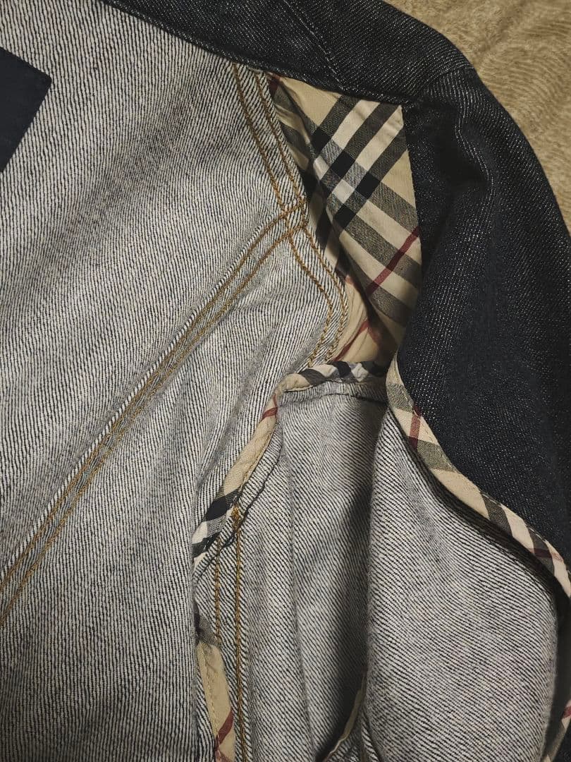 バーバリー デニムジャケット 42サイズ ノバチェック
