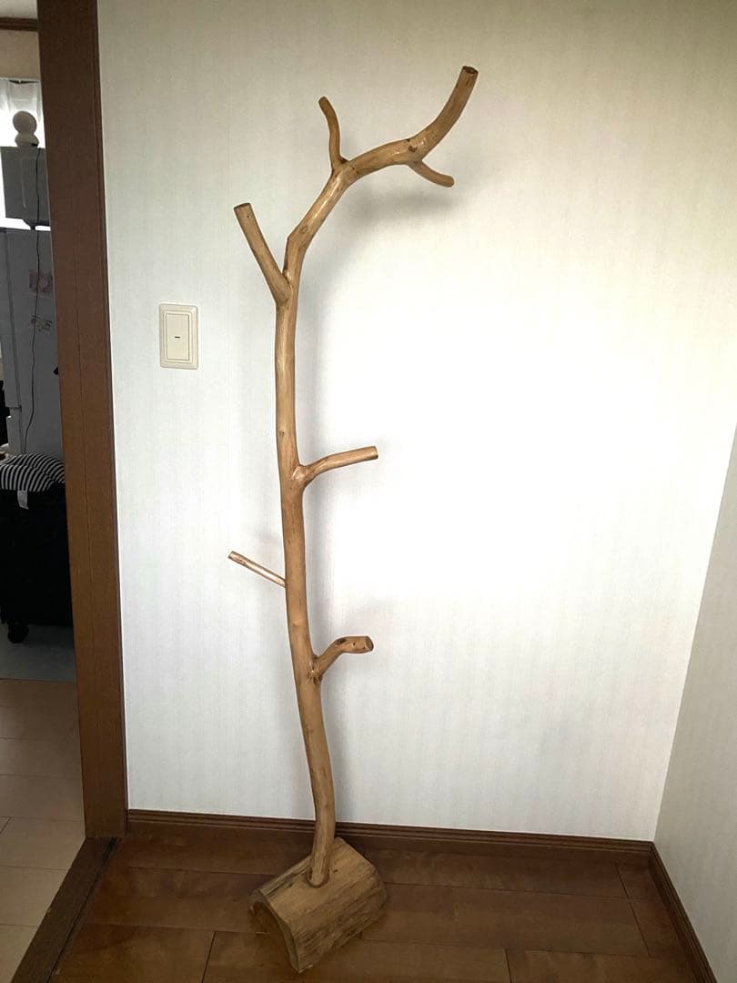 天然木チークポールハンガー