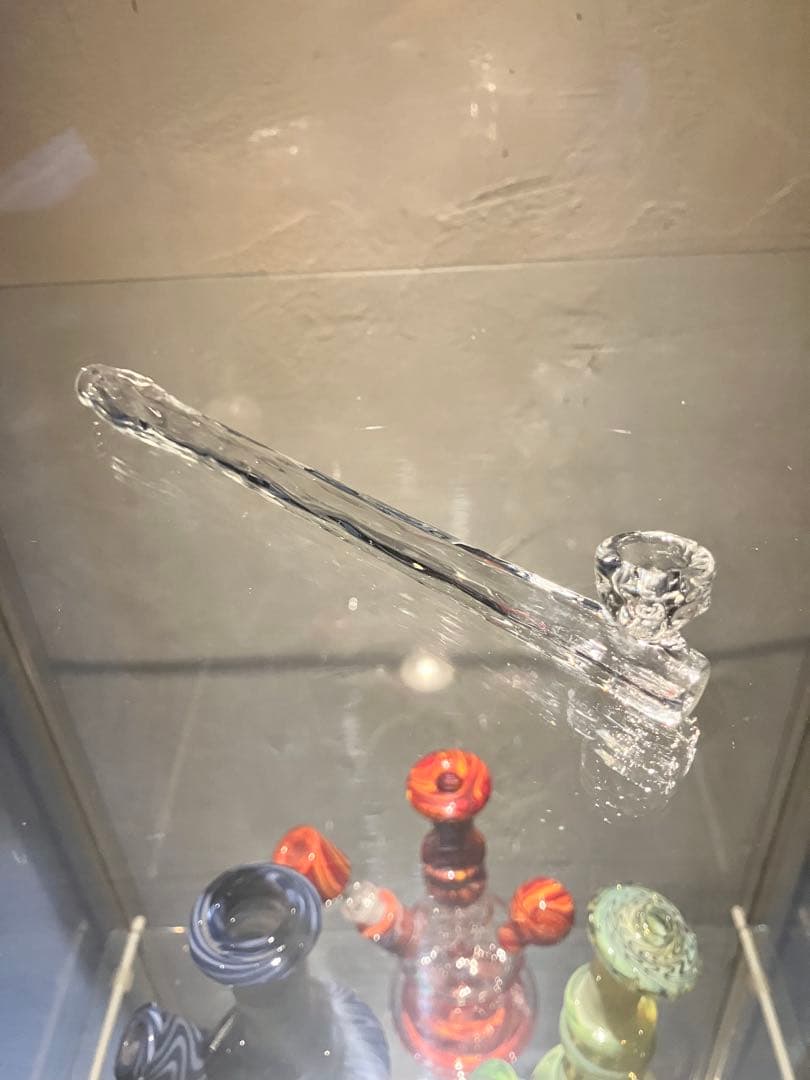 ギヤマン煙管 - 氷晶（ひょうしょう）ガラスパイプ　約16cm