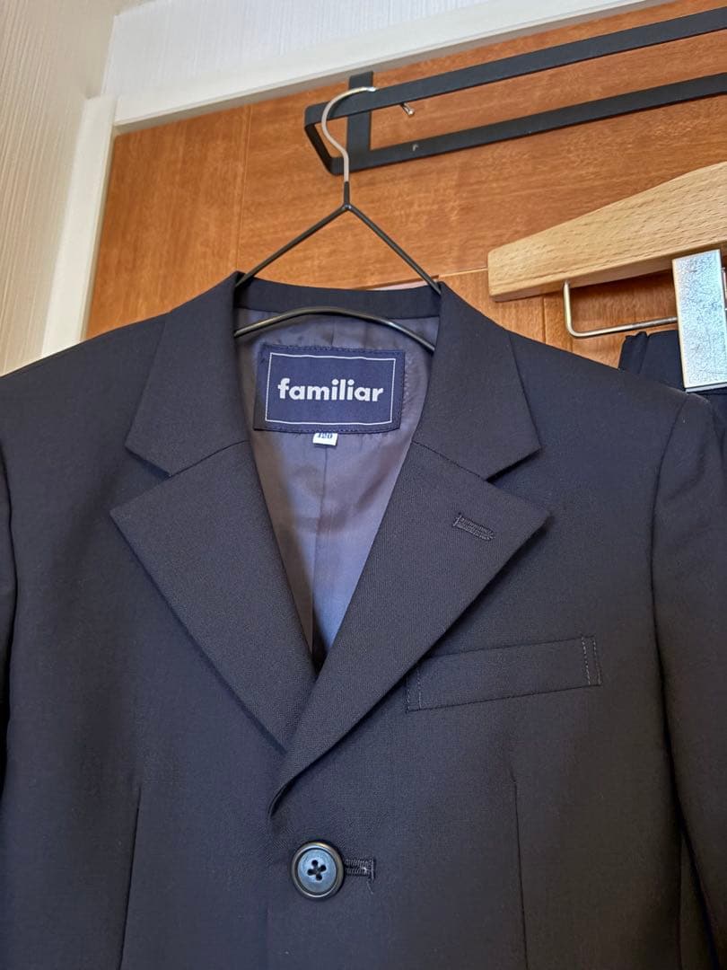 ファミリア　フォーマルスーツ　120 男の子用　2点セット　濃紺　入学式　卒業式
