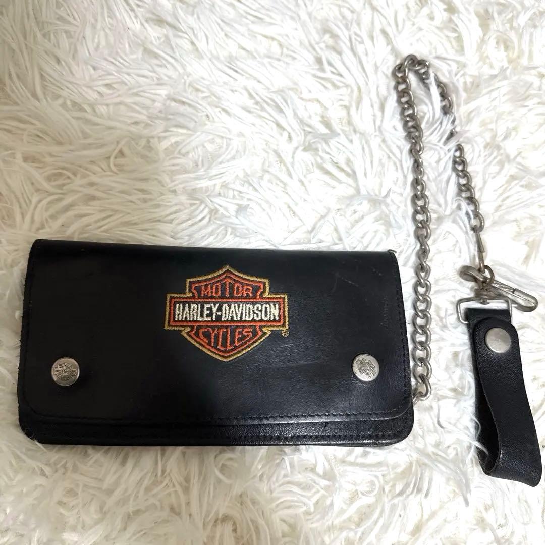 Harley-Davidson ウォレットチェーン　ロゴ 刺繍　USA製