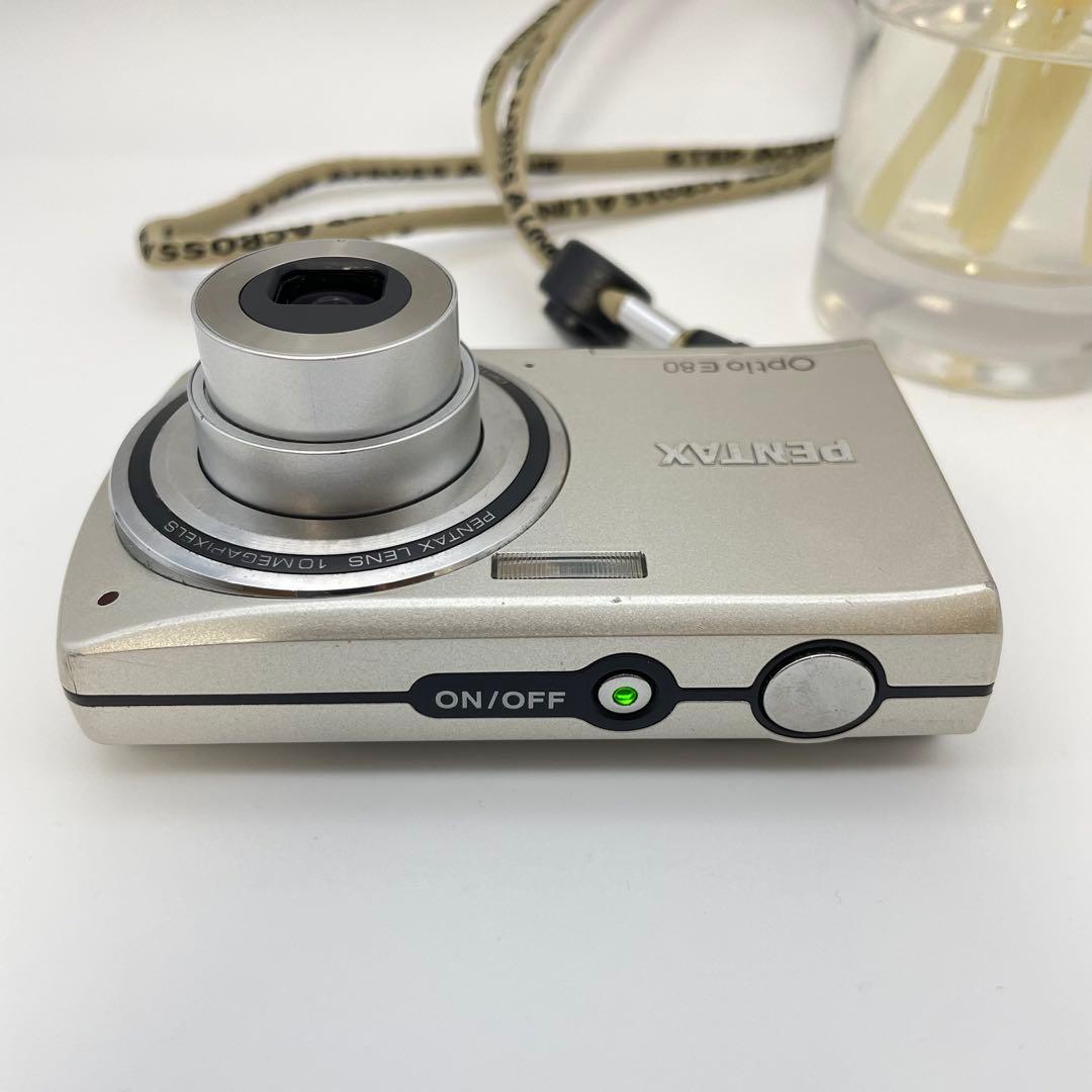 スマホ転送OK✨PENTAX Optio E80✨動作確認済 単三電池 可愛い♪