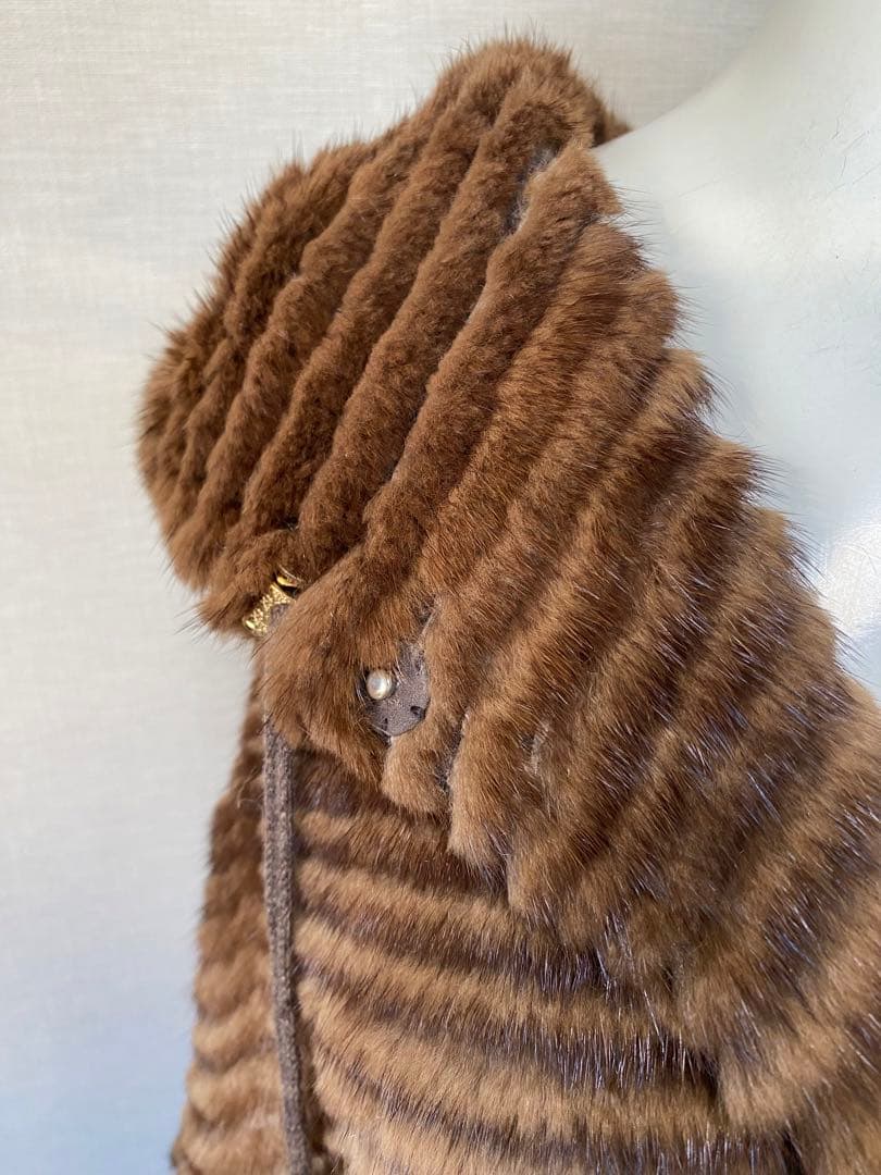 KB. fur 軽量 ミンク カシミア 高級 カーディガン ファー コート