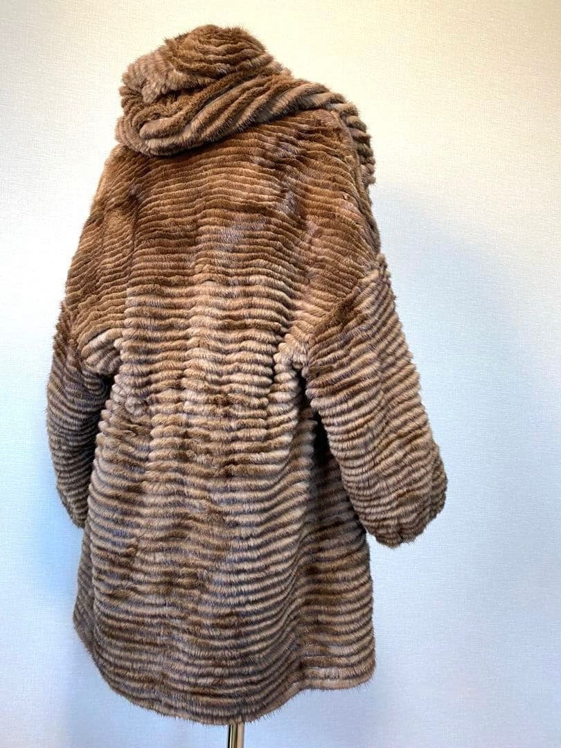 KB. fur 軽量 ミンク カシミア 高級 カーディガン ファー コート