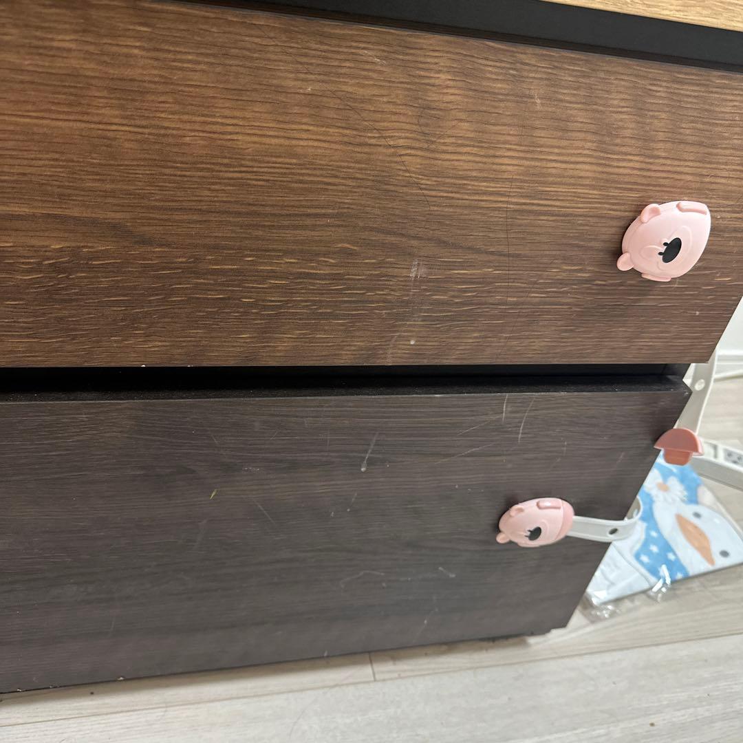 ニトリ　木製チェスト 6段 ダークブラウン