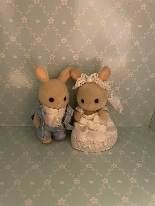 シルバニアファミリー　みるくウサギ　赤ちゃん　ウェディングセット