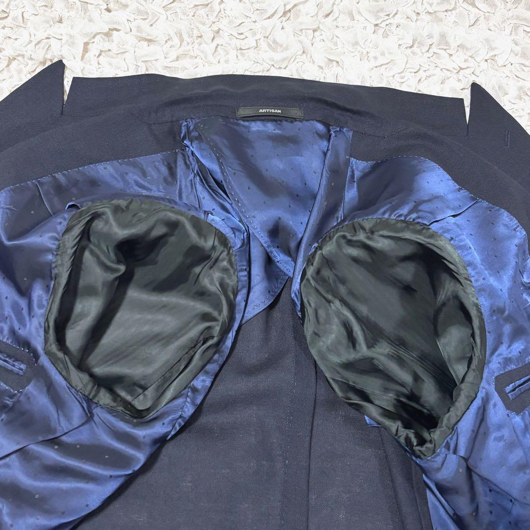 美品 アルチザン マーチンソン スーツ セットアップ シングル ネイビー L