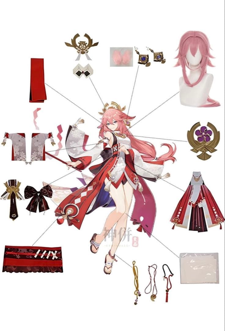 原神　八重神子　コスプレ衣装