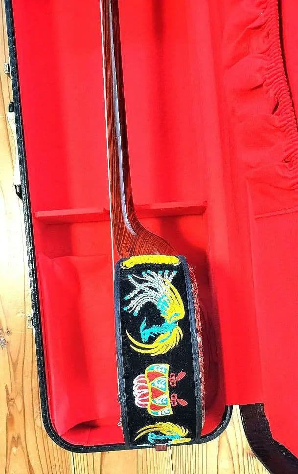 三線 紫檀 本革強化張り真壁型 美品 美音