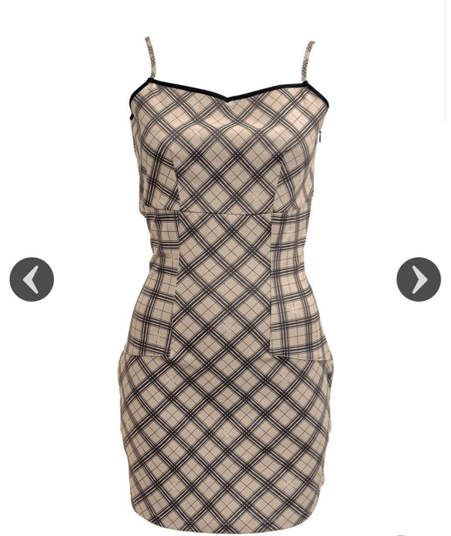 ミシェルマカロン オリジナルチェック柄アンサンブルミニワンピース