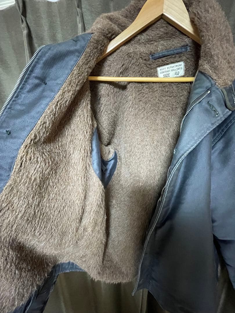 N-1デッキジャケット U.S.NAVYボア裏地 TALONジップ サイズ40