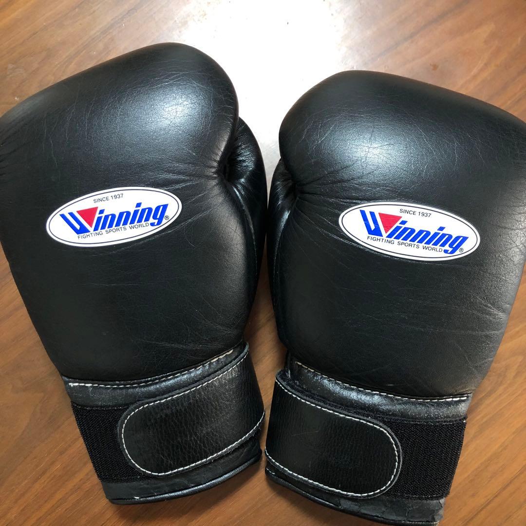【美品】Winning ボクシンググローブ 16oz ブラック