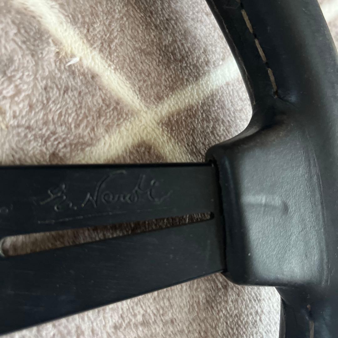 【中古】NARDI ナルディ クラシック ブラックレザー＆ブラックスポーク 33