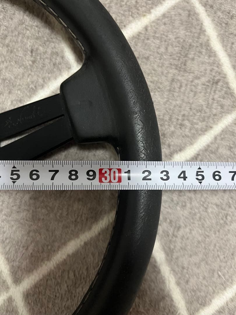 【中古】NARDI ナルディ クラシック ブラックレザー＆ブラックスポーク 33