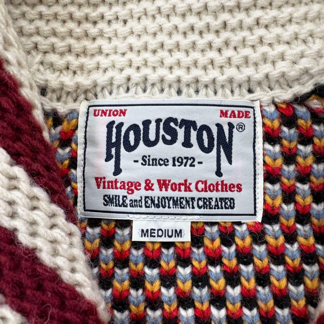 HOUSTON カウチン ニット 虎 セーター M ウール カーディガン