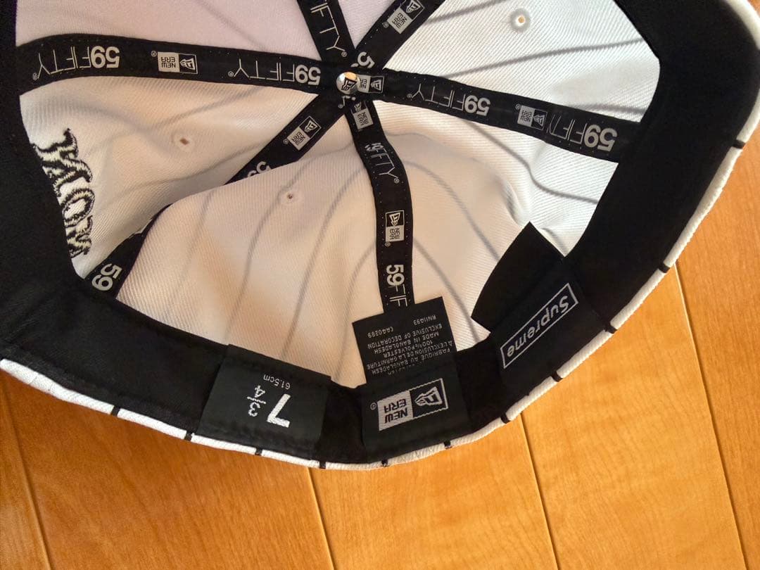 帽子 Supreme x run NewEra \"Stripe\" 73/4