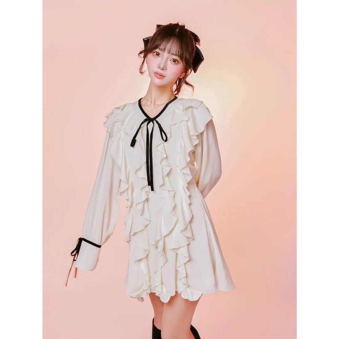 Darich ダブルフリルミニワンピース