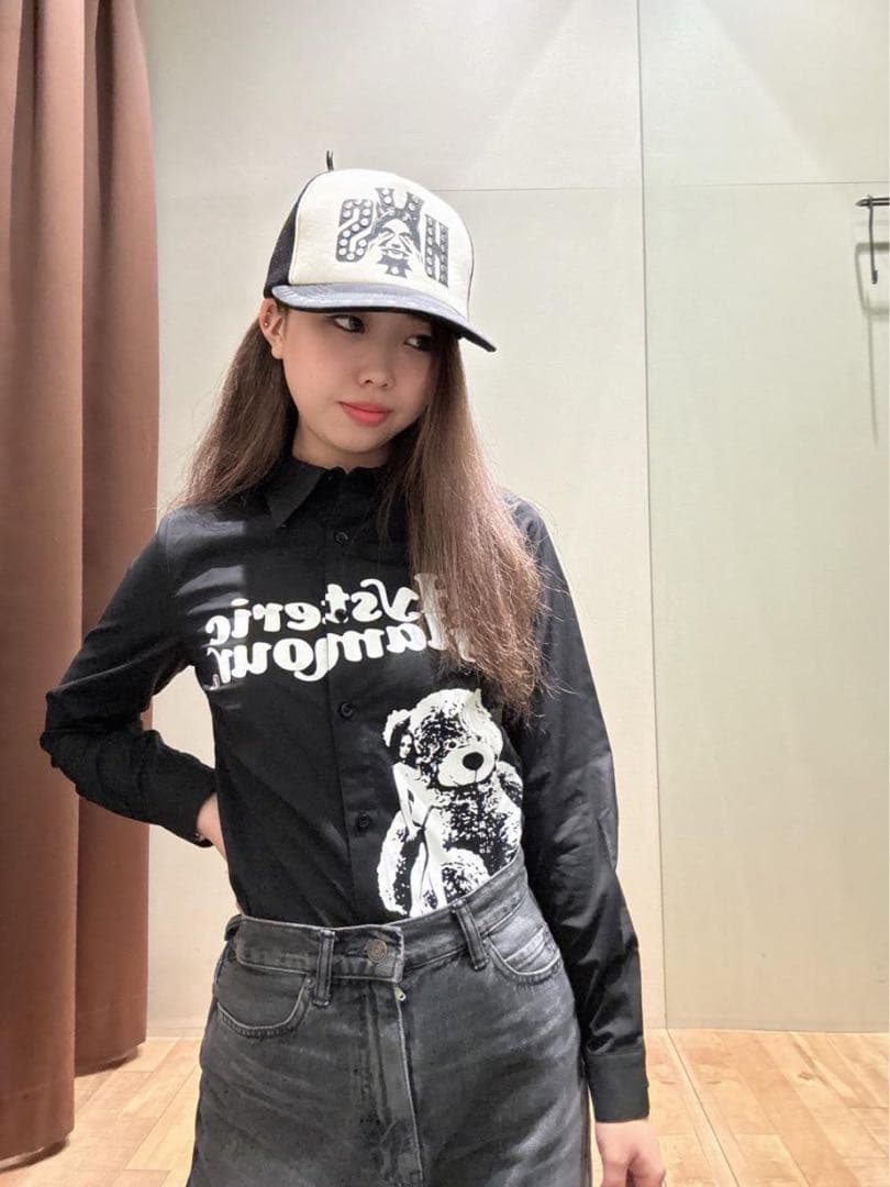 新品 大人気！HYS メッシュキャップ【SEE NO EVIL スタッズ】黒