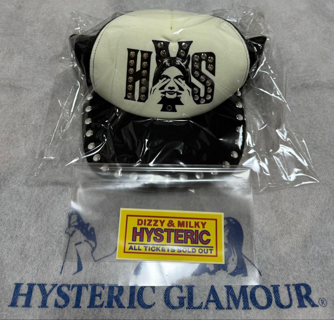 新品 大人気！HYS メッシュキャップ【SEE NO EVIL スタッズ】黒