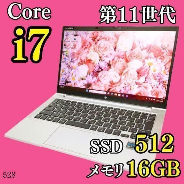 第11世代i7✨️SSD512G 16GB 小型 HP カメラ付きノートパソコン