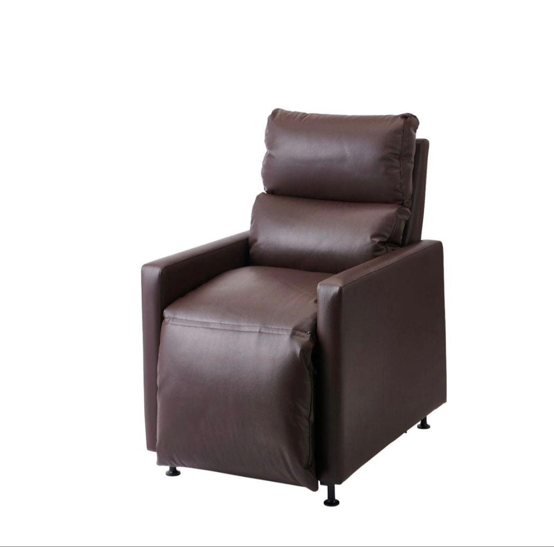 リクライニング 1人掛けソファ ブラウン