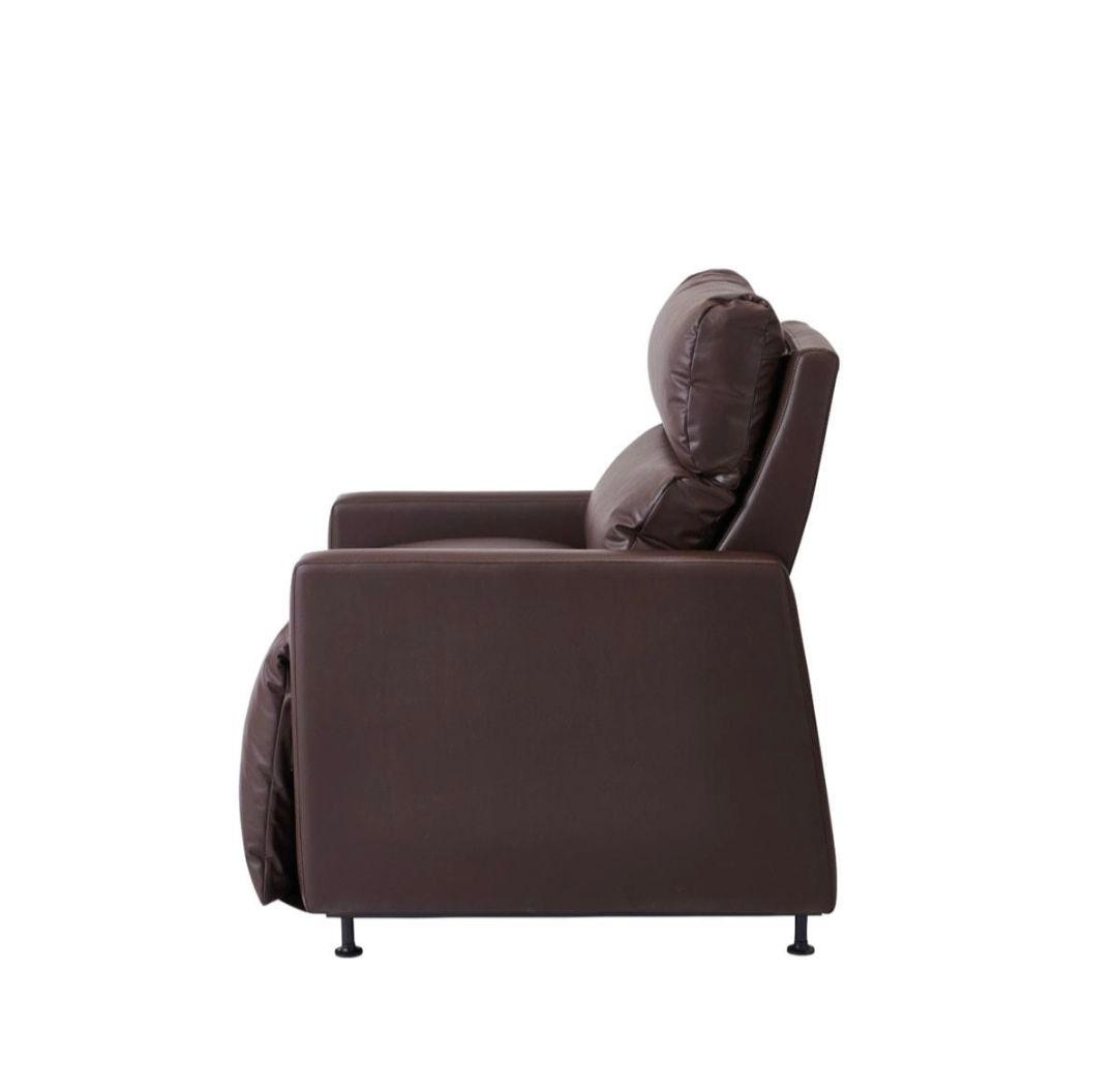 リクライニング 1人掛けソファ ブラウン