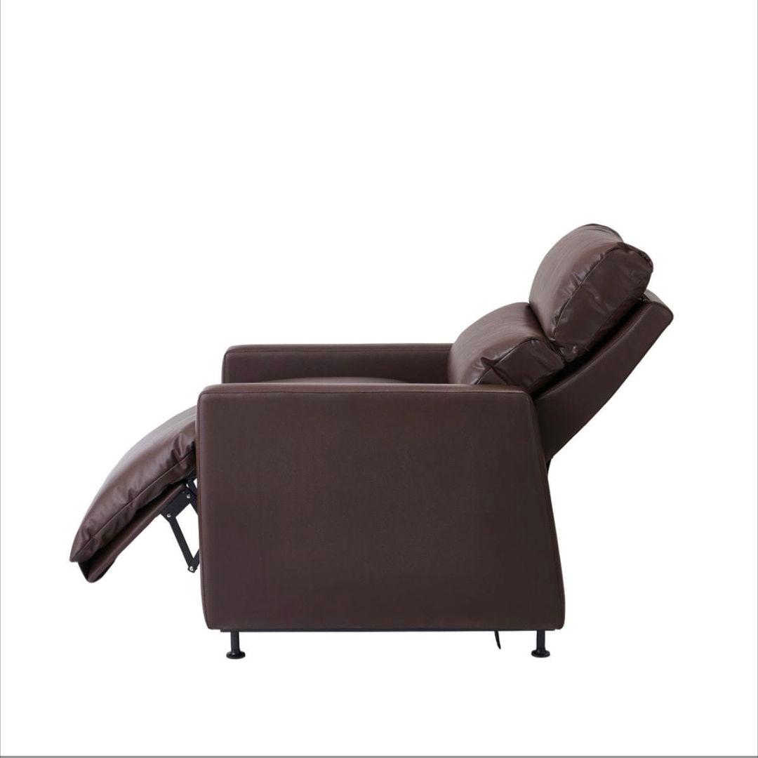 リクライニング 1人掛けソファ ブラウン