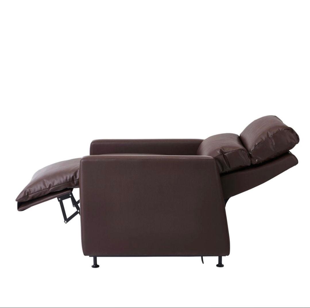 リクライニング 1人掛けソファ ブラウン