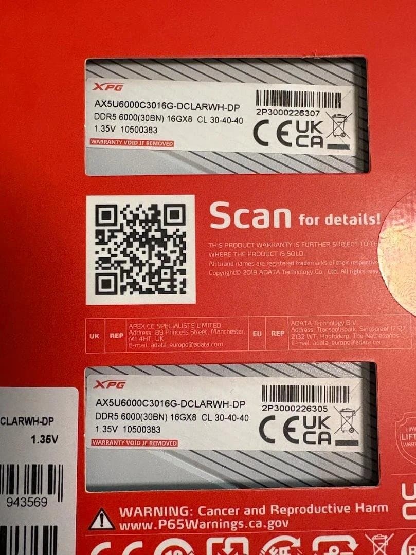 新品　XPG LANCER RGB DDR5 16GBx2 メモリ