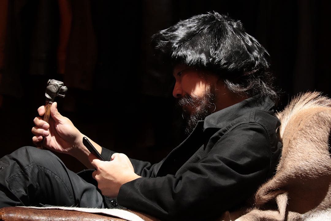 定価27,500円 ブラックサイン ホースレザー ハラコ ベレー帽 sizeM