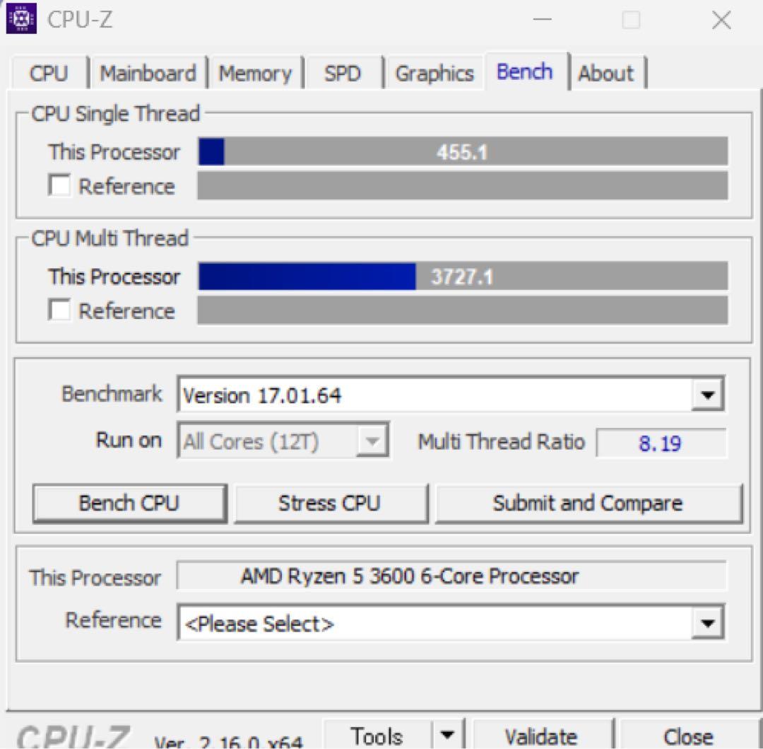 AMD Ryzen 5 3600+クーラーセット(動作品・箱なし)