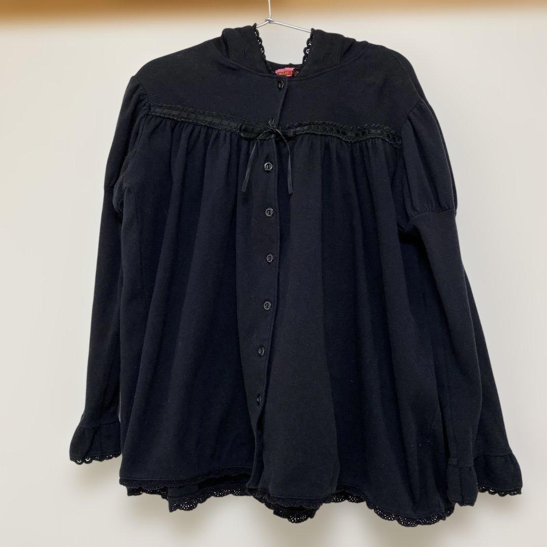 BABY THE STARS SHINE BRIGHTうさ耳 黒 長袖カットソー